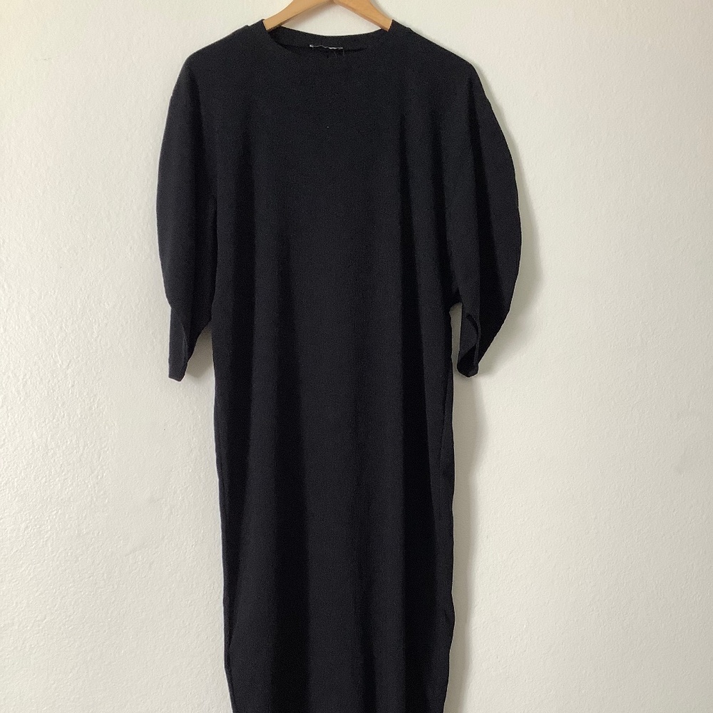 Zara Trafaluc Oversized Long Black Dress Size L